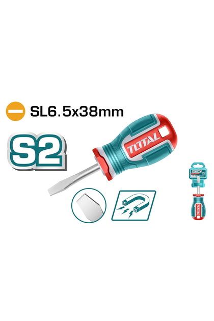 Μαγνητικό Κοντό Κατσαβίδι Ίσιας Μύτης SL 6X38mm (TSDSL6038)
