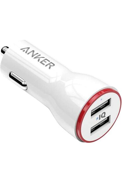 محول شحن السيارة - محول طاقة للسيارة مزود بمنفذ USB مزدوج للشحن السريع
