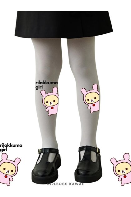 Rilakkuma White Pantyhose Matte Opaque Micro 50