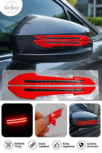 Car Side Mirror Reflective Strip Crash Protector Decorative Safety Tape