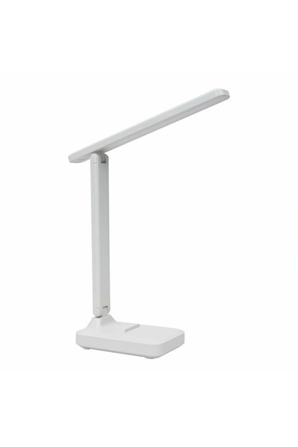 Lampa de birou, LED, pliabila, 3 moduri, control tactil, alimentare prin USB, plastic, alb, 42 cm