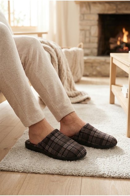Erkek Ev Terliği, Çeyiz Terliği, Kışlık Terlik, Ses Yapmaz Yumuşak Hafif Taban
