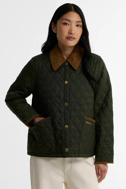 Icons Cropped Liddesdale Kapitone Ceket OL74 Olive Classic