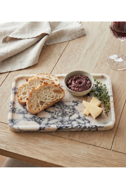 Natural Marble Presentation Tray / Opium Violet Organizer (20X30 cm)