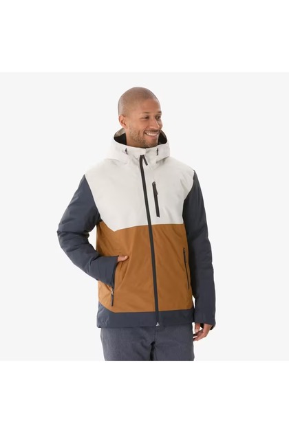 Erkek Outdoor Su Geçirmez Kar Montu/Kışlık Mont - Bej/Kahverengi - NH500 -10 °C