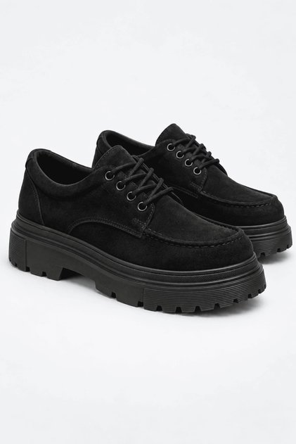 Jy-T13 Nova Lace-Up Suede Men's Casual Sports Classic Shoes Sst - Black