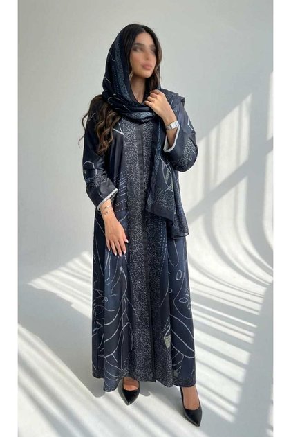 Mwt1439 Printed Abaya | Printed Abaya