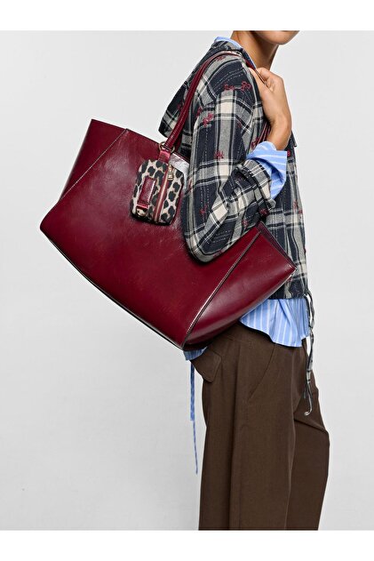 Kadın İçi Çıkarılabilir Askılı Shopper Çanta