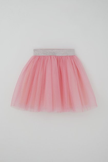 Girl's Tutu Skirt with Glitter and Elastic Waist, 5-10 Years Old, Pink