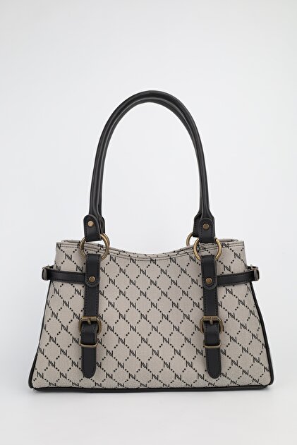 Women's Monogram Mink Black Buckle Belt Detailed Gold Vintage Accessory Hand Shoulder Bag Primood