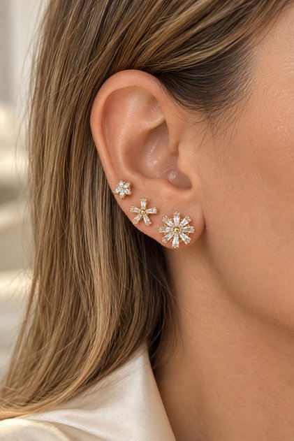 Zircon Stone Multi Luxury Steel Earrings