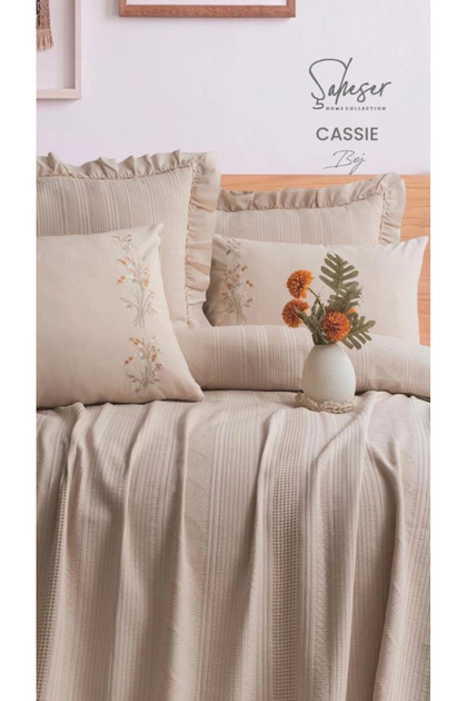 Şaheser Home Collection Bedspread Double Cassie Beige