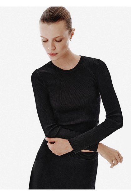 Rip Knit Black Knitwear