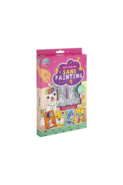 Set creativ DIY Pictura cu nisip si abtibilduri, Animale dragalase