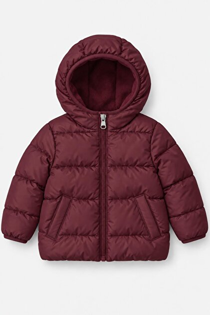 Unisex Children's Fleece Hooded Inflatable Coat
