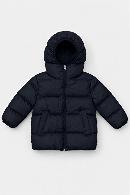 Unisex Children's Fleece Hooded Inflatable Coat