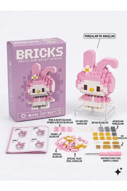 my melodi model mini bricks blok seti