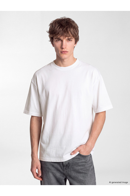 Tricou cu croială largă, din material gros /05