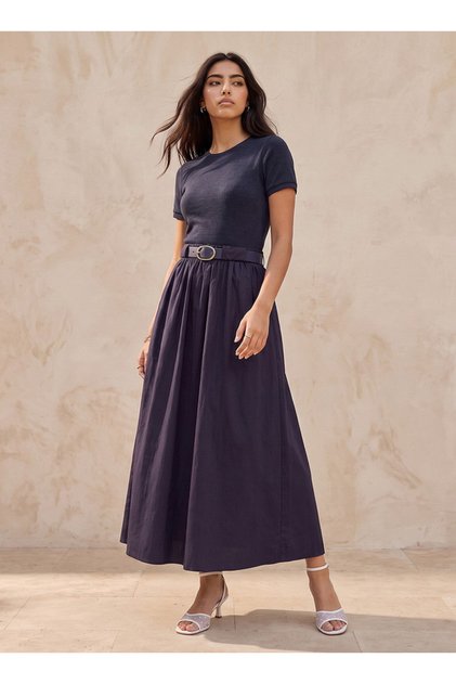 2IN1 KNIT WOVEN DRESS