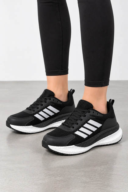 Void Women's Lace-Up Casual Sneaker Sports Shoes - Black