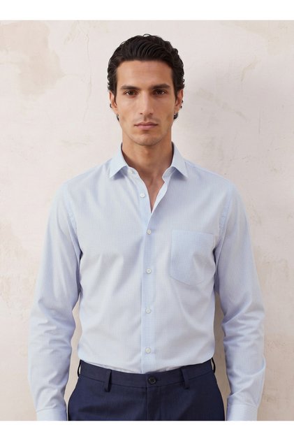 Regular Fit Checked Long Sleeves Shirt