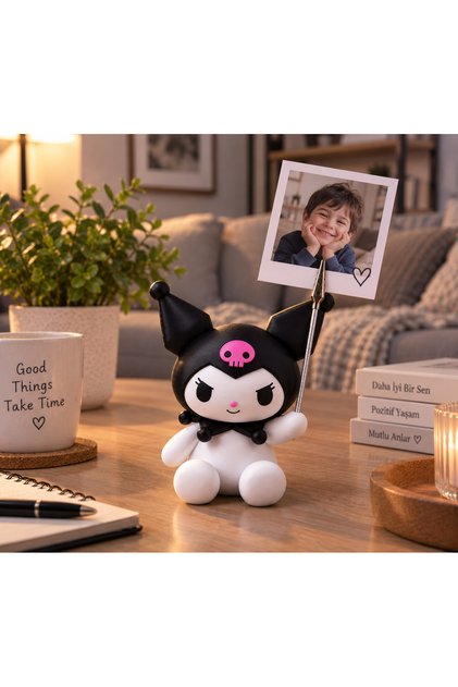 Kuromi Design Decorative Note Holder, Photo and Note Holder with Metal Clip