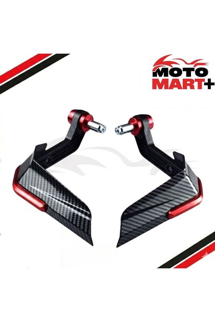 Cfmoto 250Sr Rüzgarlıklı Manet Koruma Karbon Desenli Kırmızı Mkt1443