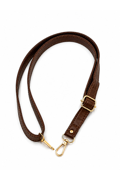 Ayarlanabilir Dikişli Suni Deri Çanta Askısı Uzunluk Max 120 cm - Genişlik 2 cm ( Gold Aksesuar )
