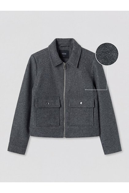 Rmz Gi̇yi̇m Farkiyla Shirt Roba Collar Women's Cashmere Jacket