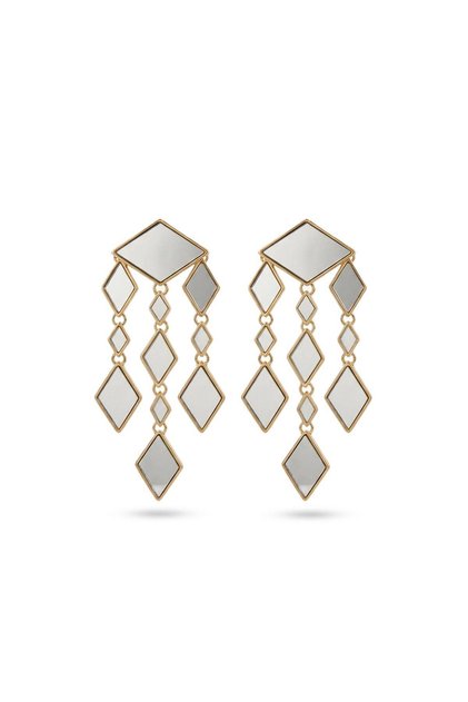Steel Crystal Waterfall Earrings