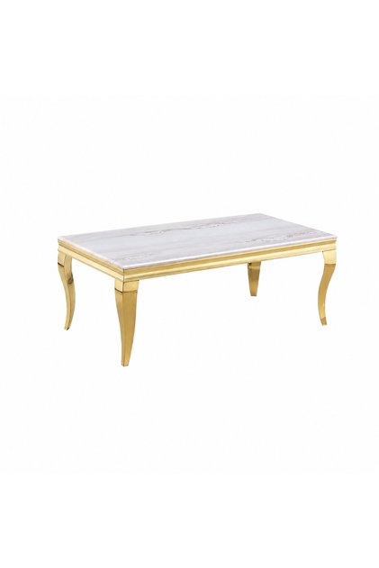Steel Hospitality Furniture Marble Top Table Golden Rectangular Table