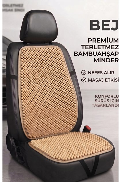 KOLTUK MİNDERİ BAMBU AHŞAP BONCUKLU
