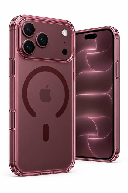 İphone 18 Pro uyumlu mika magsafe özellikli şeffaf sararmaz lüx sert kılıf arka kapak
