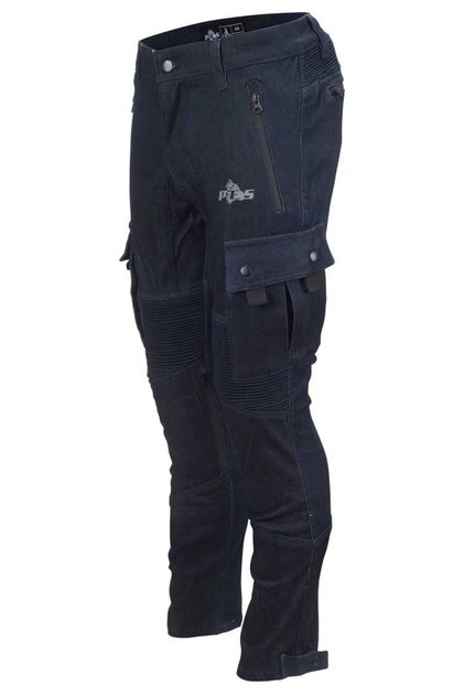 Blugi Moto Cargo Albaștri PES – Protecții Nivel 2, Material PES Invicta Technology™ AA Single-Layer