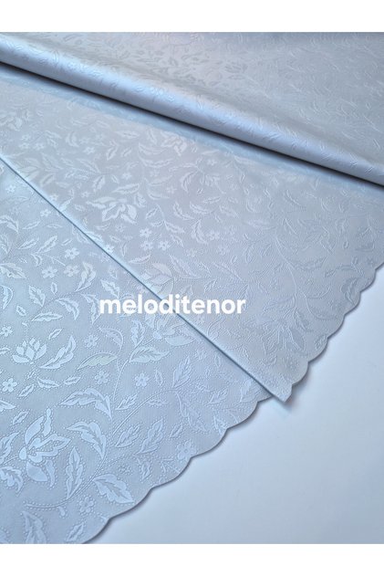 Lined Pearlescent Small Floral Plain Self-Patterned Worry-Free Non-Slip Erasable Round Pvc Oilcloth Tablecloth