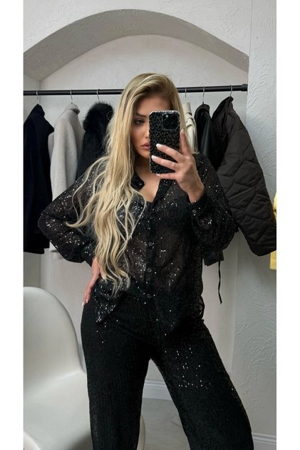 Siyah Pullu 3lü Takım
