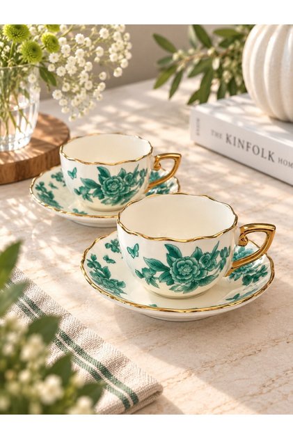 Spring Coffee Cup Set for 2 People