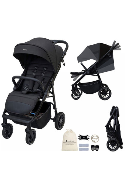 Tetra Lightweight Pushchair Stroller with Cup Holder 0-4Yrs - Black