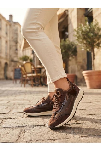 Brown Lycra Women's Casual Sports Shoes Veyron