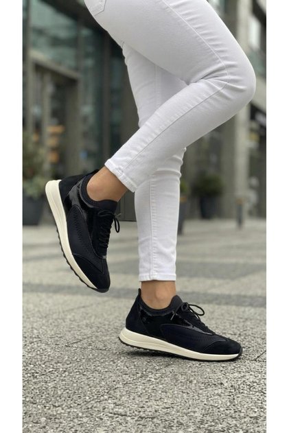 Black Lycra Women's Casual Sports Shoes Veyron