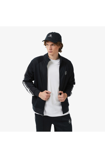 Erkek Siyah Fermuarlı Sweatshirt