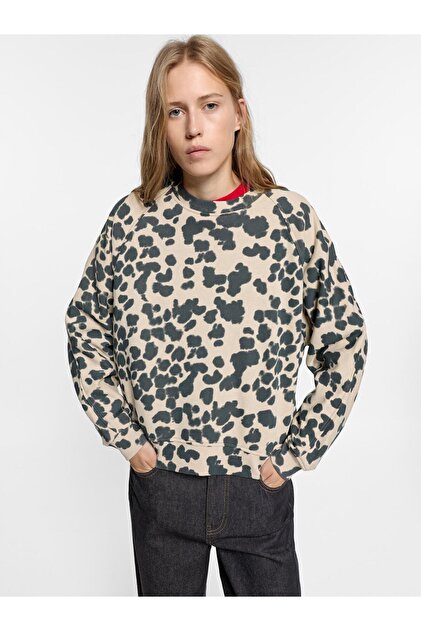 Kadın Hayvan Desenli Sweatshirt