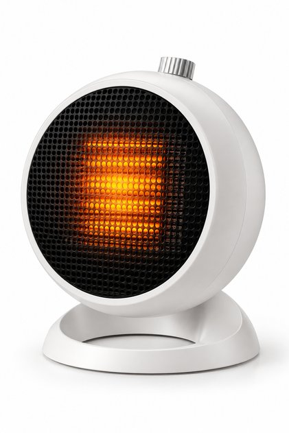 Компактен електрически нагревател, 2 степени 1000W/2000W, Бързо керамично загряване, Вентилация, Преносим