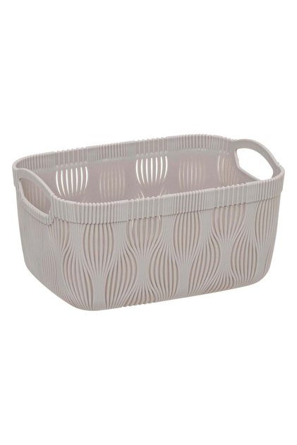 Coș culoare argilă, Frunză, 3.2 L, L 23 x L 16.7 x H 12 cm, PP