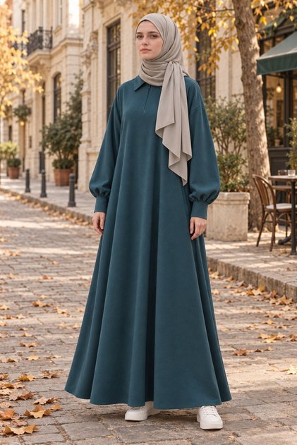 SITRA SÂDE — Gömlek Yaka Sweat Elbise