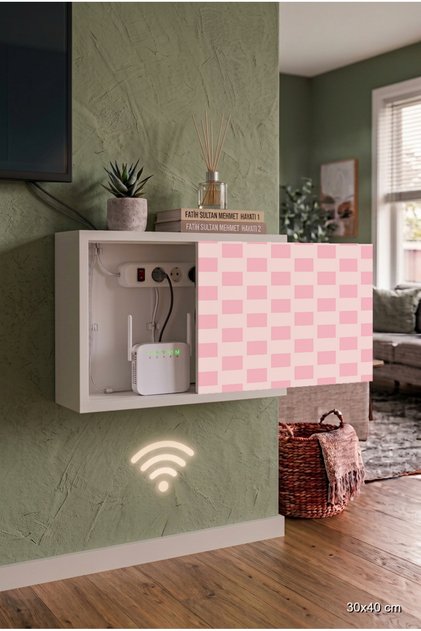 Good Quality Stylish Natural Wood Sliding Cover Internet Hide Box Cable Hider Router Hider