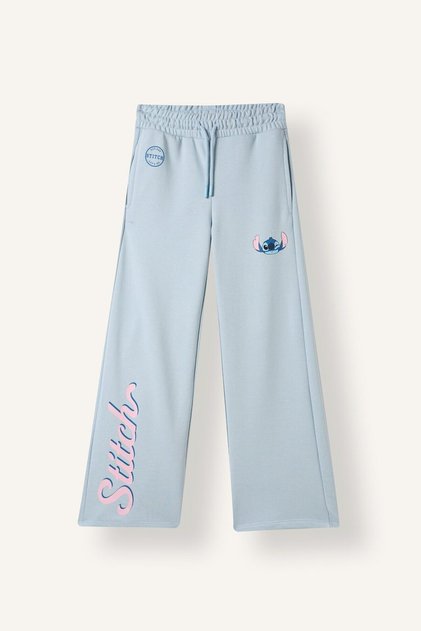 Wide Leg Disney Lilo & Stitch Lisanslı Baskılı Eşofman Altı Kız Çocuk I5110A826AU