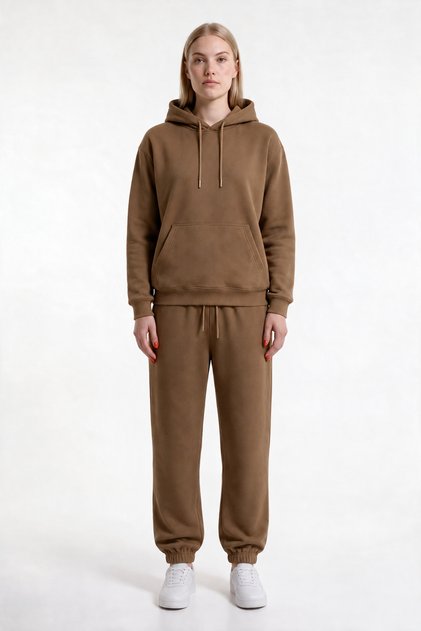 3-Piece Women's Tracksuit Set, Hooded Sweatshirt, Top and Bottom with Fleece Lining
