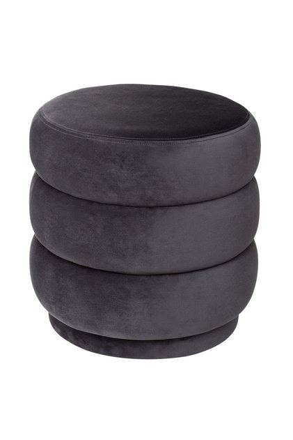 Pouf "Sinan" - Catifea, Gri -