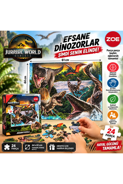 Rebirth 24 Piece XXL Floor Puzzle 44×61 cm 🦖 🧩